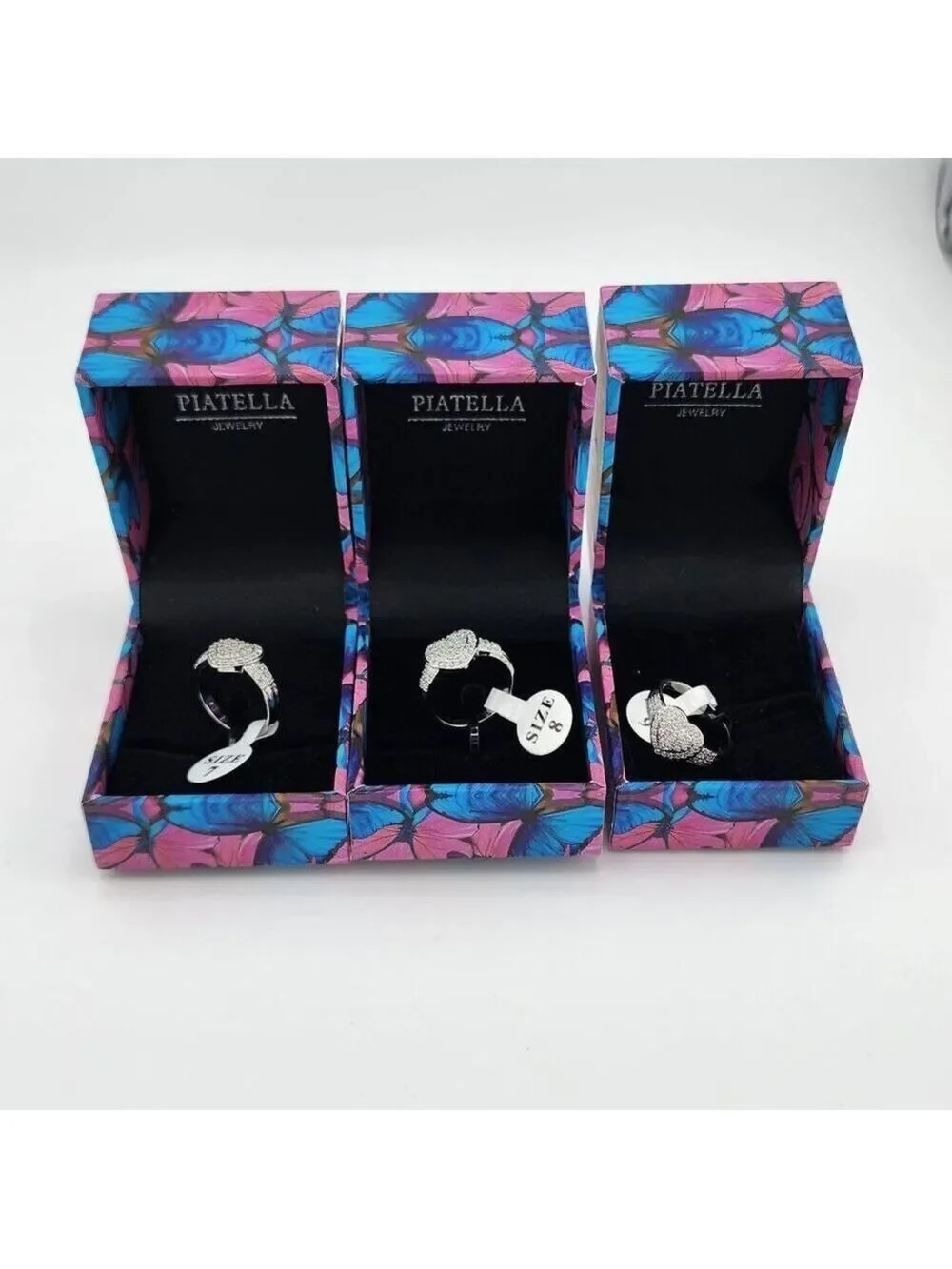 Brand New Gold Plated Heart CZ Stone Ring